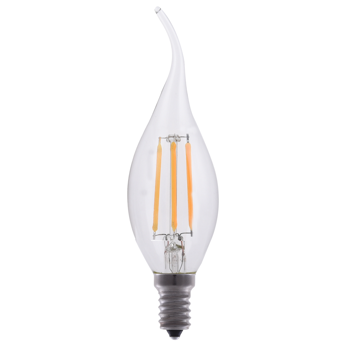 Eiko 09860 LED4WBA11E12/FIL/827-DIM-G7 LED Advantage Filament BA11 320 Deg, 4W-400lm, Dimmable, 80CRI, 2700K, E12, 120VAC Clear