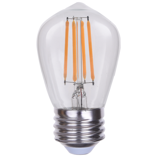 Eiko 09864 LED4WS14/FIL/827-DIM-G7 LED Advantage Filament S14 320 Deg, 4W-300lm, Dimmable, 80CRI, 2700K, E26, 120VAC Clear