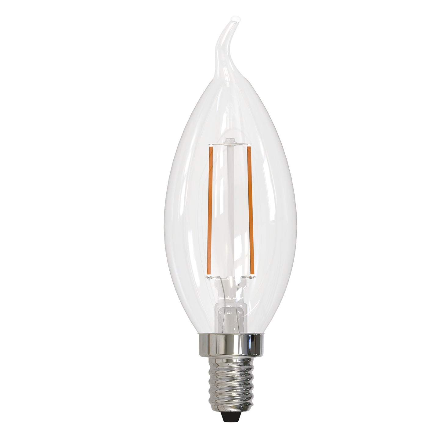 Bulbrite 776858 LED2CA10/27K/FIL/E12/3 2.5W LED CA10 2700K FILAMENT E12 FULLY COMPATIBLE DIMMING