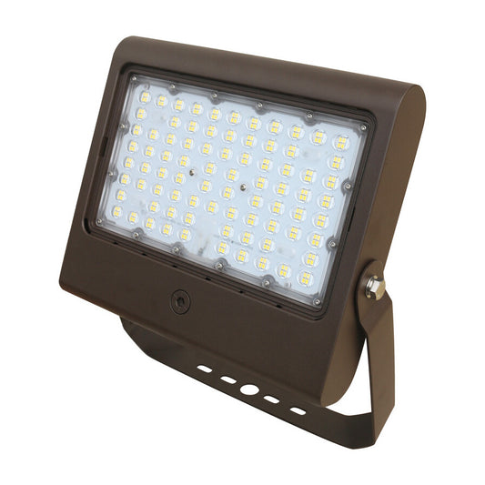 Eiko 12123 BOX1/PS150/750/UD/BZ Flood Light 150/100/80/50W 70CRI 5000K 120-277V 0-10V DIM Yoke 7-Pin NEMA Short Cap Bronze