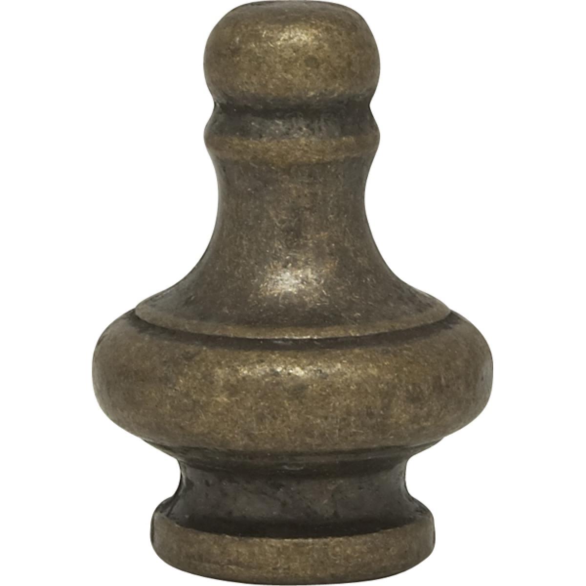 Satco 90-1161 Large Pyramid Knob 1-1/4" Height 1/8 IP Antique Brass Finish