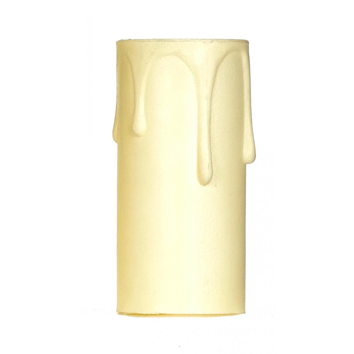 Satco 90-1507 Plastic Drip Candle Cover Ivory Plastic Drip 13/16" Inside Diameter 7/8" Outside Diameter 2" Height