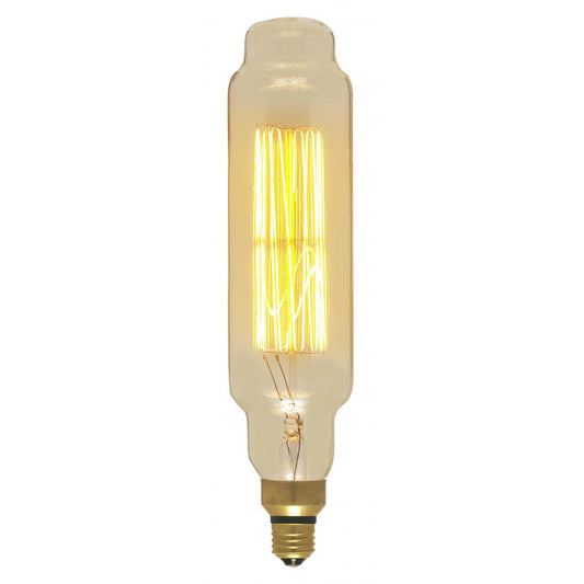 Satco S2430 60 Watt T24 Incandescent vintage style Amber 2000 Average rated hours Medium Base 120 Volt