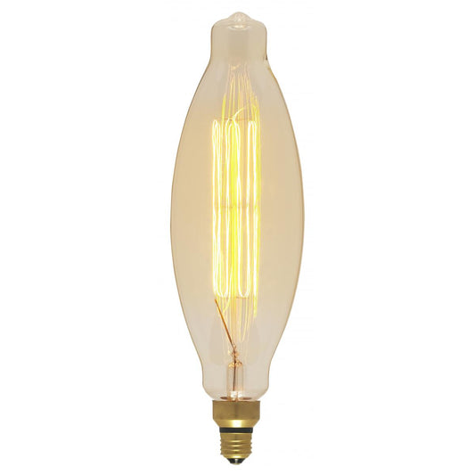 Satco S2431 100 Watt BT38 Incandescent vintage style Amber 2000 Average rated hours Medium Base 120 Volt