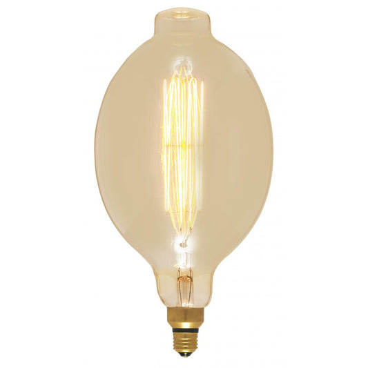 Satco S2432 60 Watt BT56 Incandescent vintage style Amber 2000 Average rated hours Medium Base 120 Volt