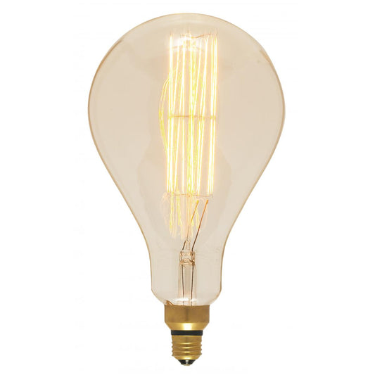 Satco S2433 60 Watt PS52 Incandescent vintage style Amber 2000 Average rated hours Medium Base 120 Volt