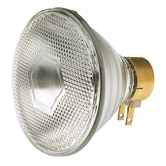 Satco S4800 65PAR38/3FL 65 Watt PAR38 Incandescent Clear 2000 Average rated hours 765 Lumens Side Prong base 120 Volt