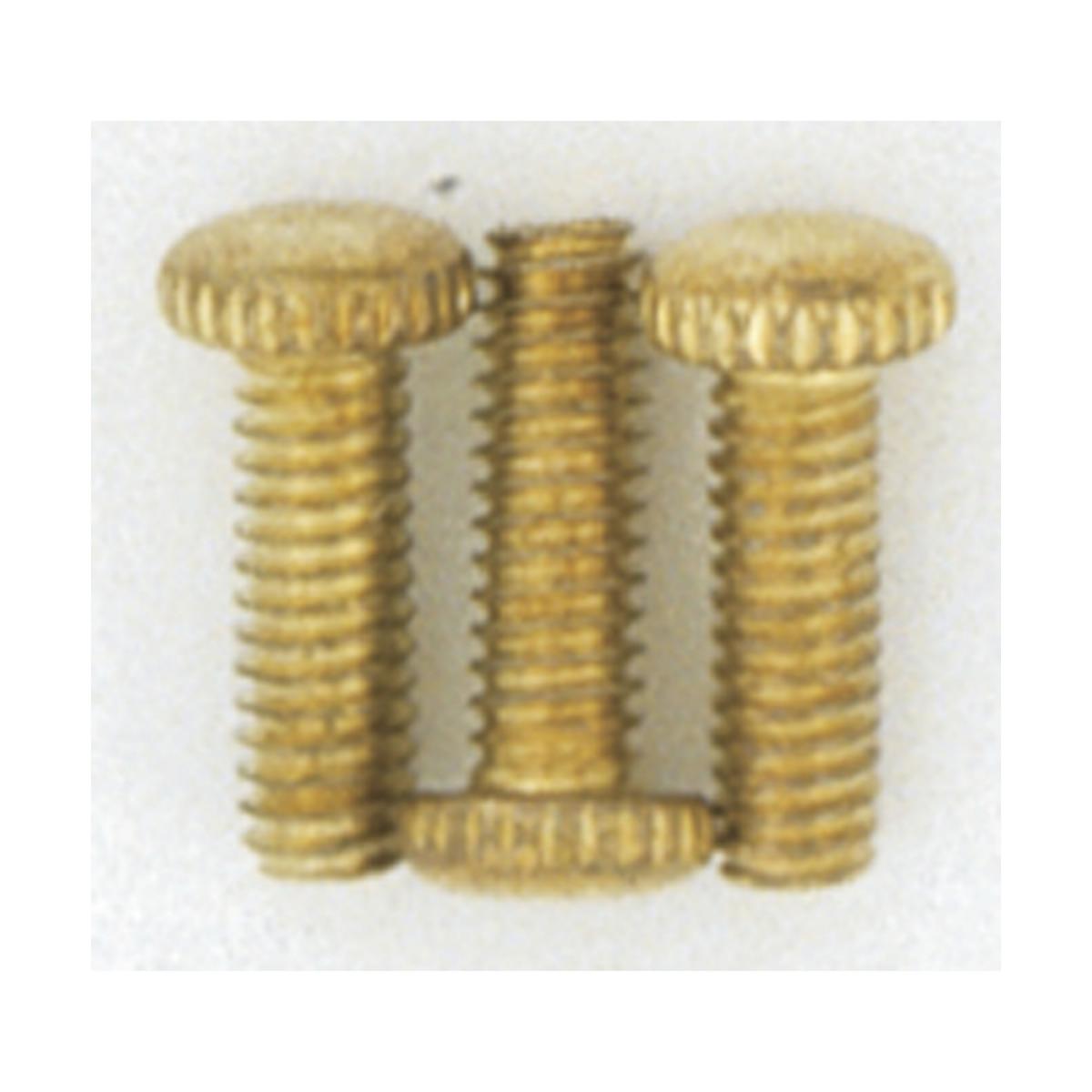 Satco S70-632 3 Knurled Screws 8/32 Brass Plated Finish